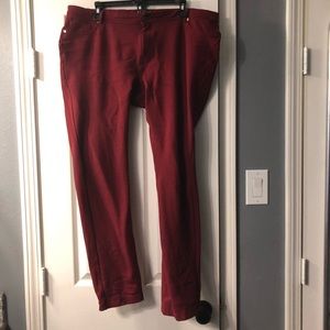 Maroon slim pants